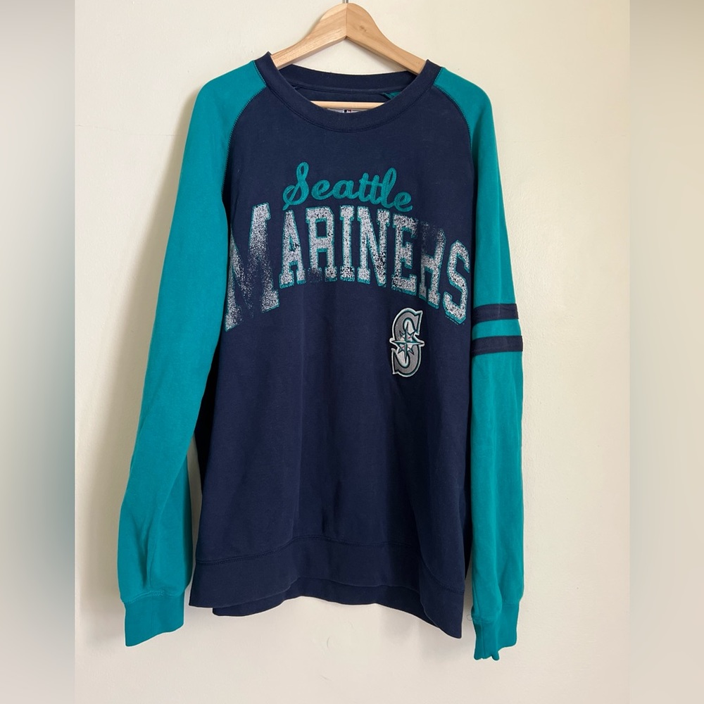 Seattle Mariners Women's Teal and Navy Sweatshirt